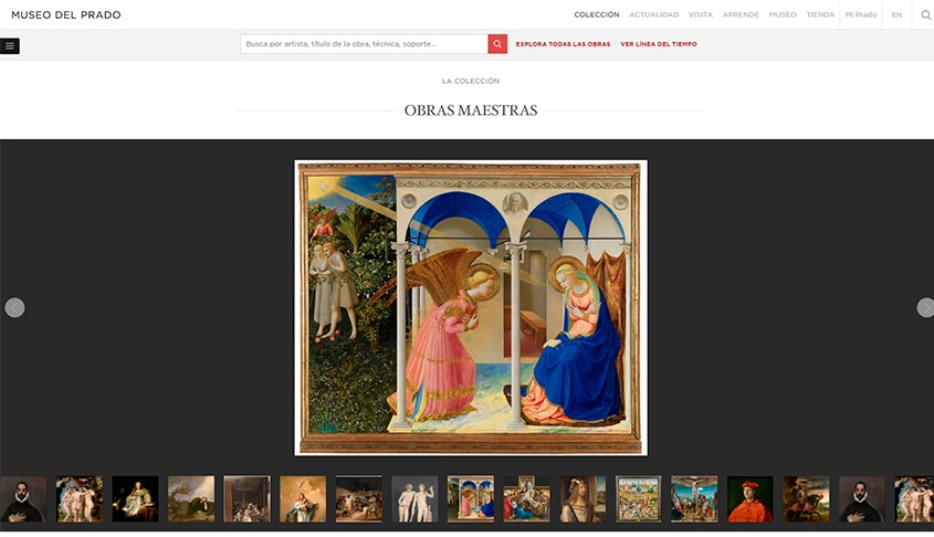 Web del Museo del Prado