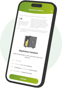 Información sobre los depósitos de Cetelem